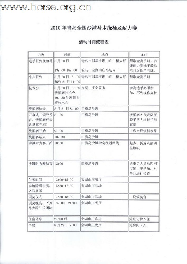 8月21日青岛“全国沙滩马术绕桶及耐力赛”开赛报名