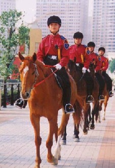 漂亮的天津女骑警！