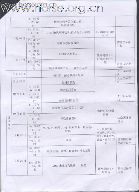 2009年全国马术盛装舞步锦标赛10月30日--11月1日青岛开赛