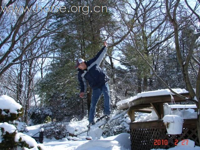 练习滑雪